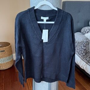 Treasure & Bond Black V-Neck Sweater